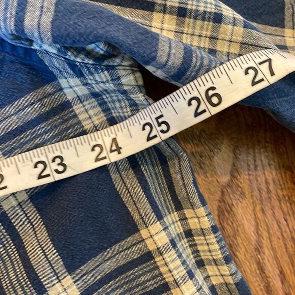 L.L. Bean blue plaid traditional fit checkered button down XL - Picture 9 of 11